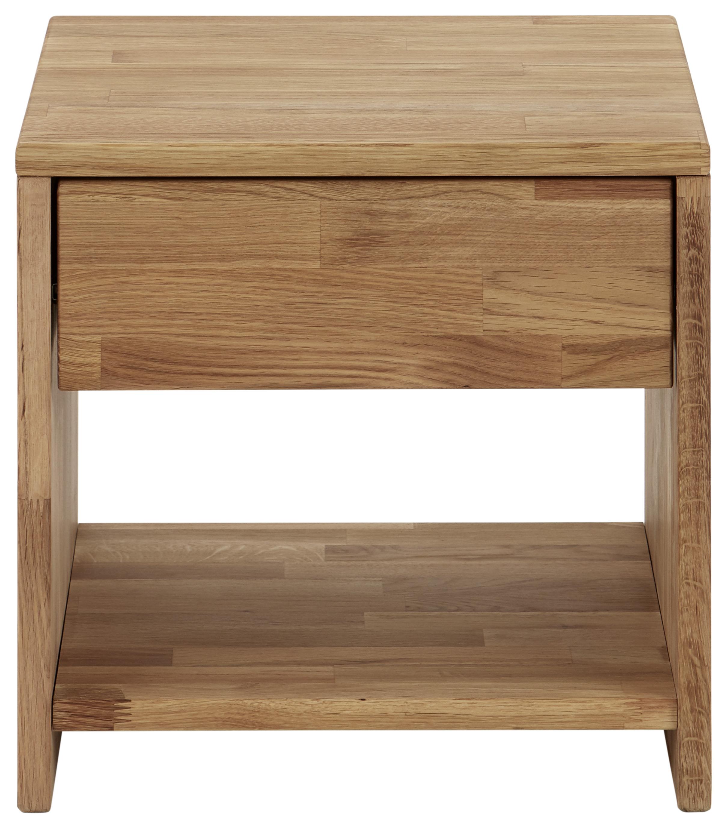 NOČNÍ STOLEK MALU - barvy dubu, Natur, dřevo (40/40/33cm)