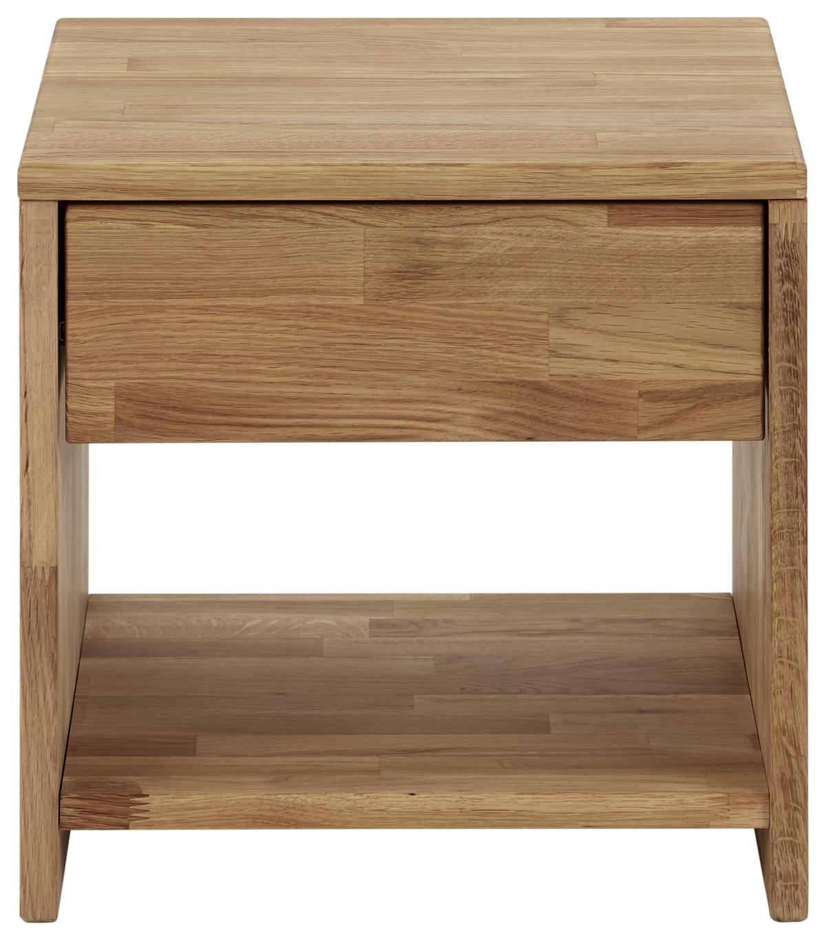 NOČNÍ STOLEK MALU - barvy dubu, Natur, dřevo (40/40/33cm)