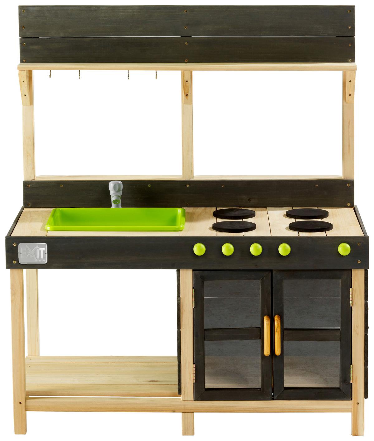 Spielküche Exit Yummy Echtholz Ab 2 Jahren - Grau, KONVENTIONELL, Holz/Kunststoff (102/55/115cm) - EXIT Toys