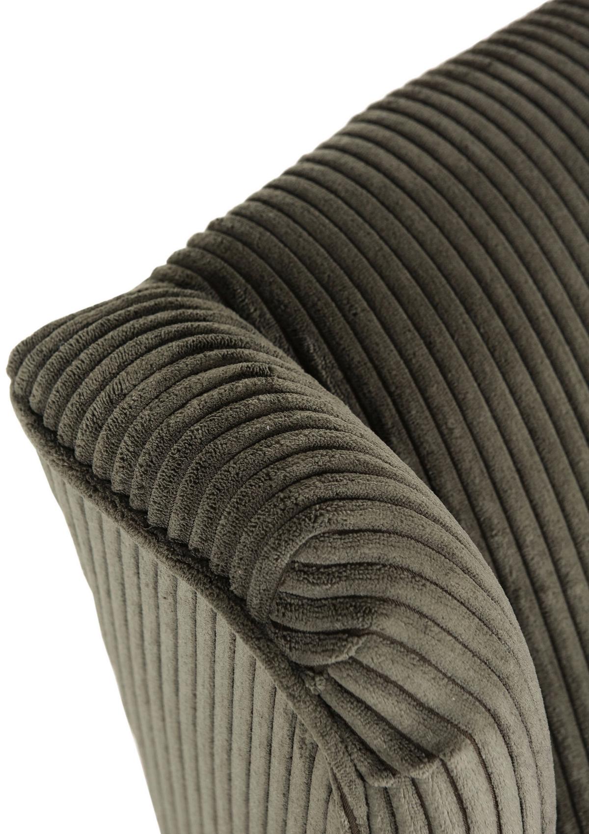 Křeslo - ušák VIOLA, olivově zelený manšestr - černá/olivově zelená, dřevo/textil (82/95/85cm) - Mömax