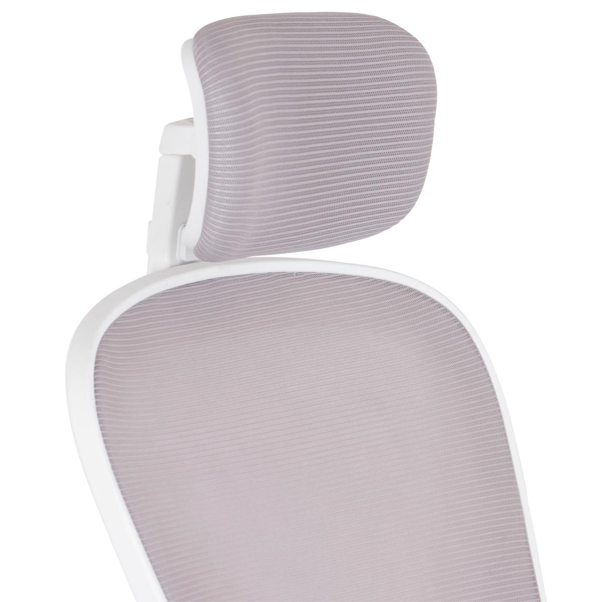 Drehstuhl Caorle Mit Armstützen Hellgrau 140 Kg - Hellgrau/Weiß, MODERN, Kunststoff/Textil (60/118/65cm) - MID.YOU