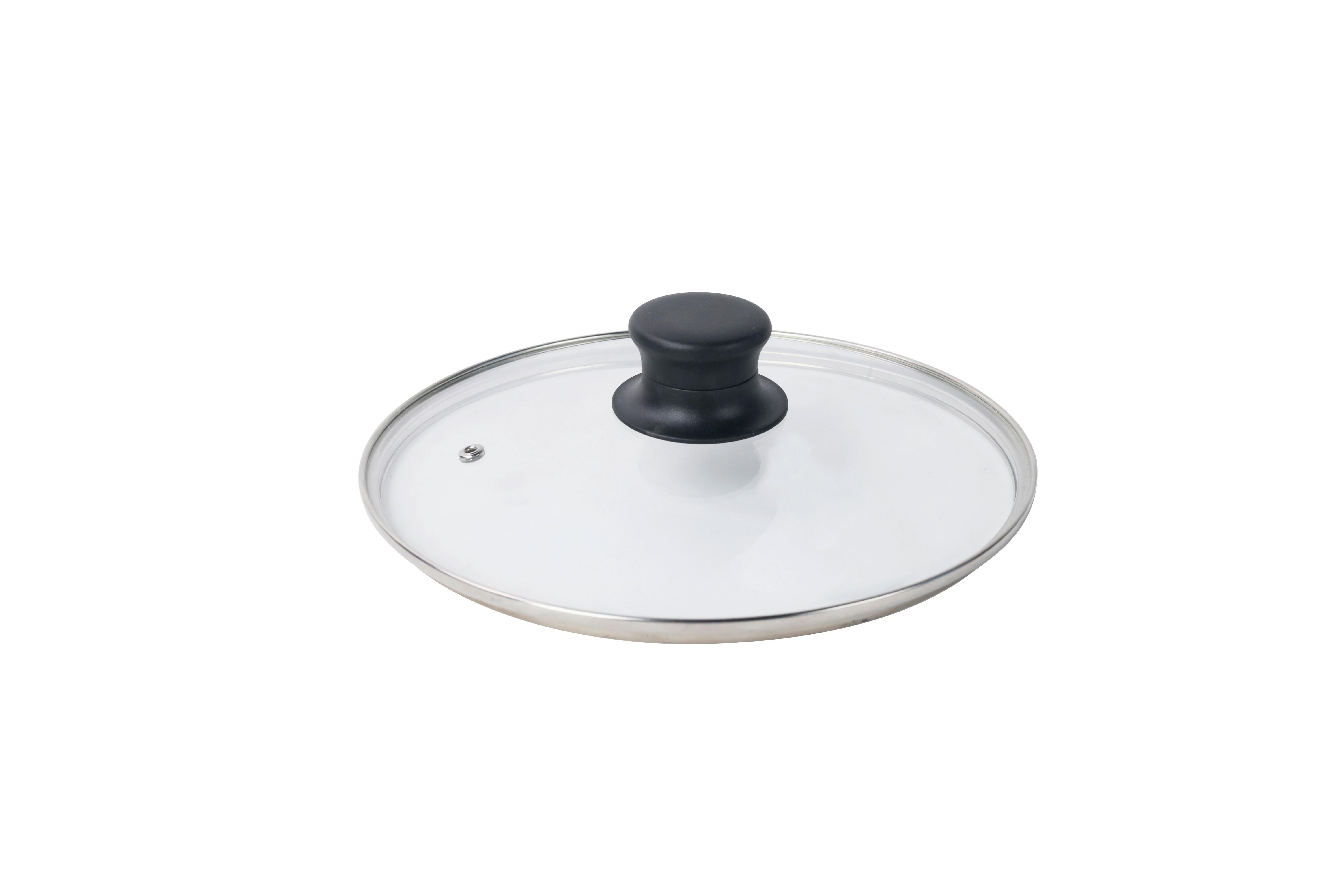 Deckel Ines D: 20 cm Metall/Kunststoff Glas - Edelstahlfarben/Transparent, Basics, Glas/Kunststoff (20cm) - Luca Bessoni