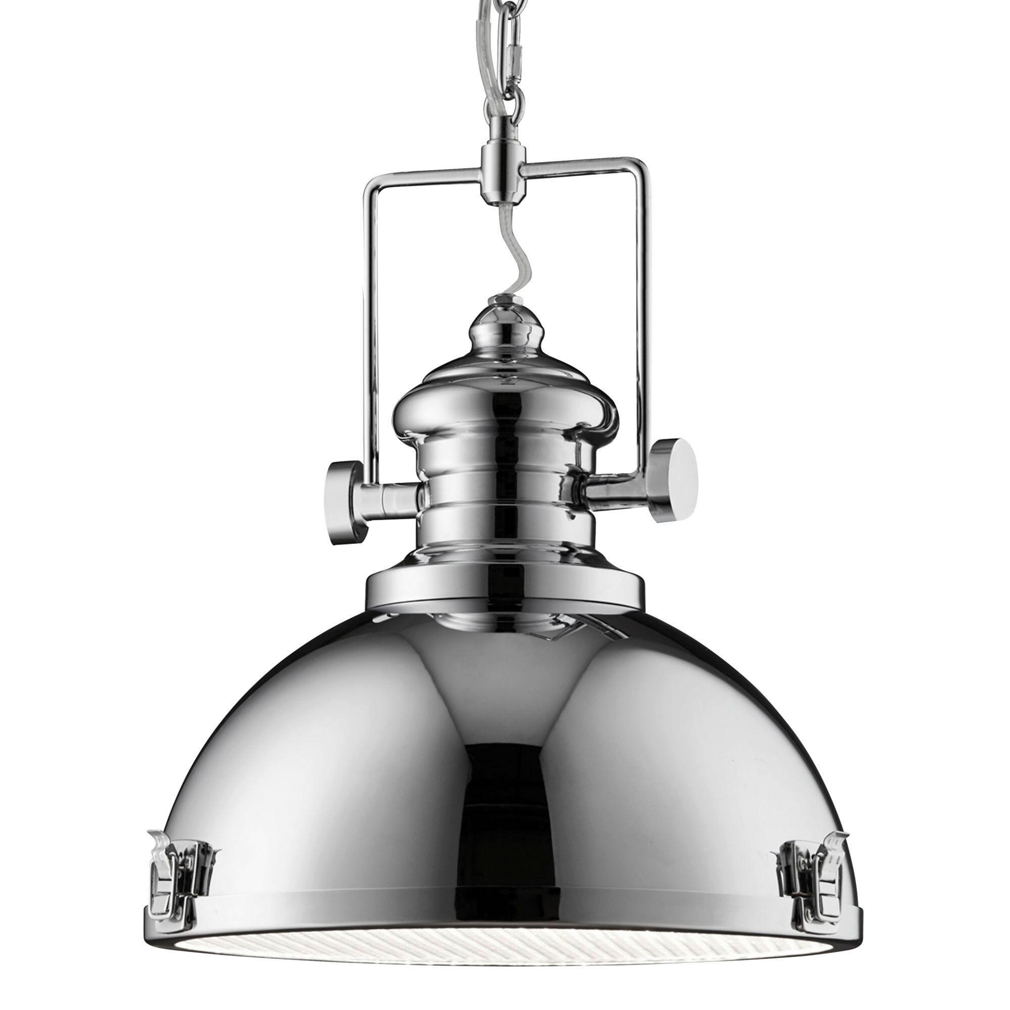 Pendelleuchte Louisiana 2297cc - Chromfarben, Trend, Kunststoff/Metall (31/150cm)