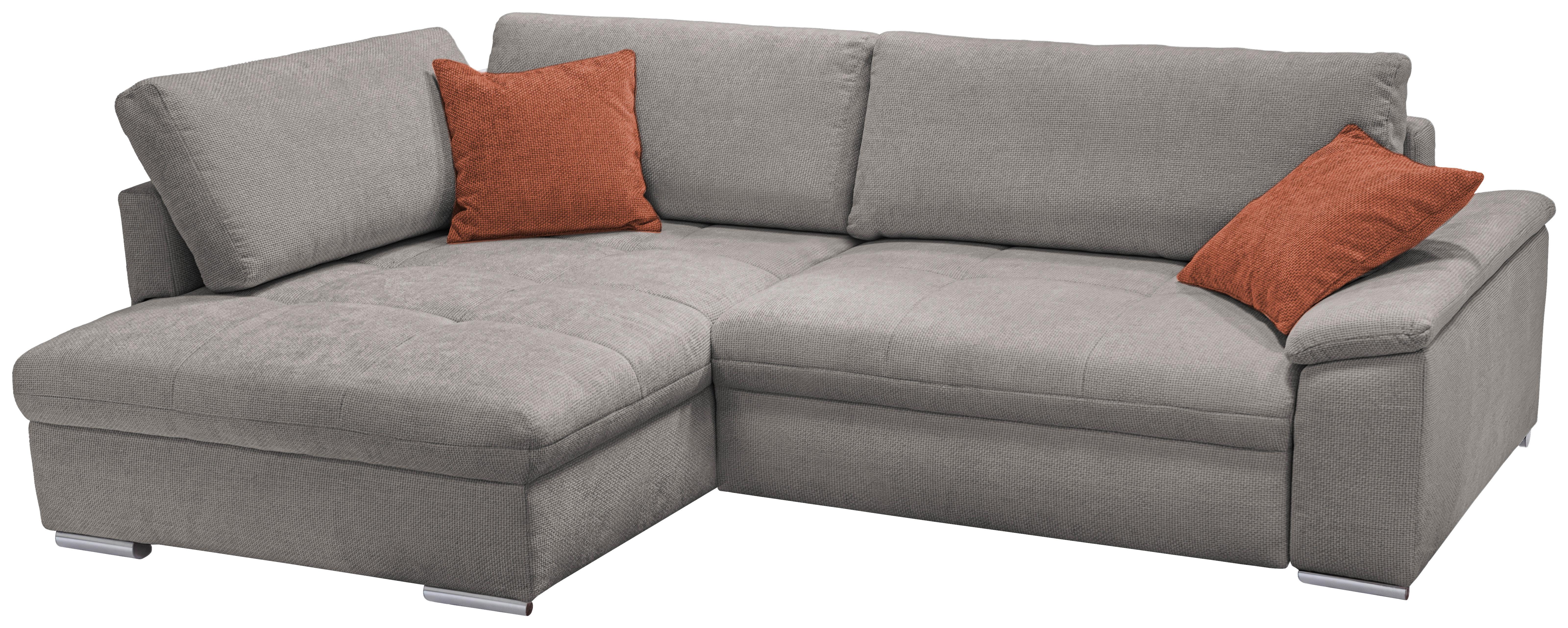 Ecksofa Casa Grande, Taupe Schenkel: 178x268 cm - Taupe/Rostfarben, Design, Textil (178/268cm) - Livetastic