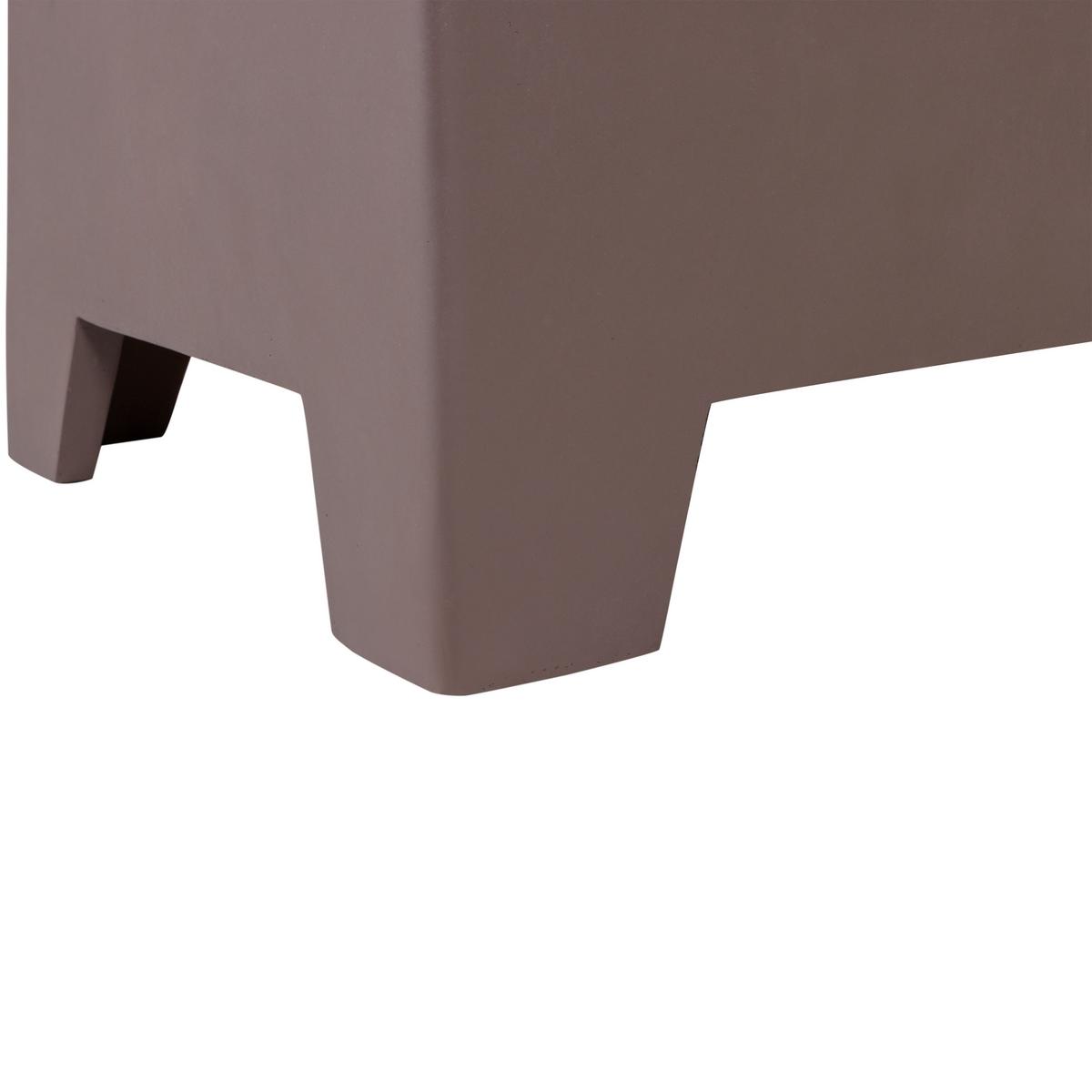 Beistelltisch Zina Braun B: 50 cm - Braun, Design, Glas/Keramik (50/50/36cm) - Livetastic