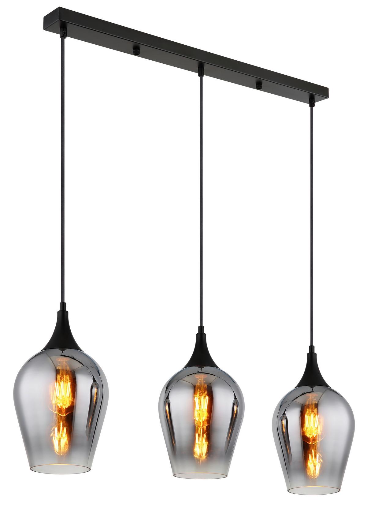 Luster LAVUS - čierna, Design, kov/sklo (83/18/120cm) - Globo