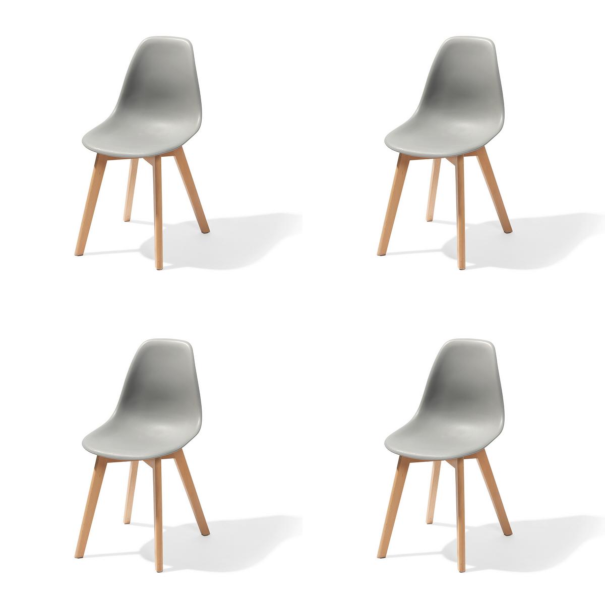 Stuhl-Set Keeve - Dunkelgrau, MODERN, Holz/Metall (47/83/53cm) - MID.YOU