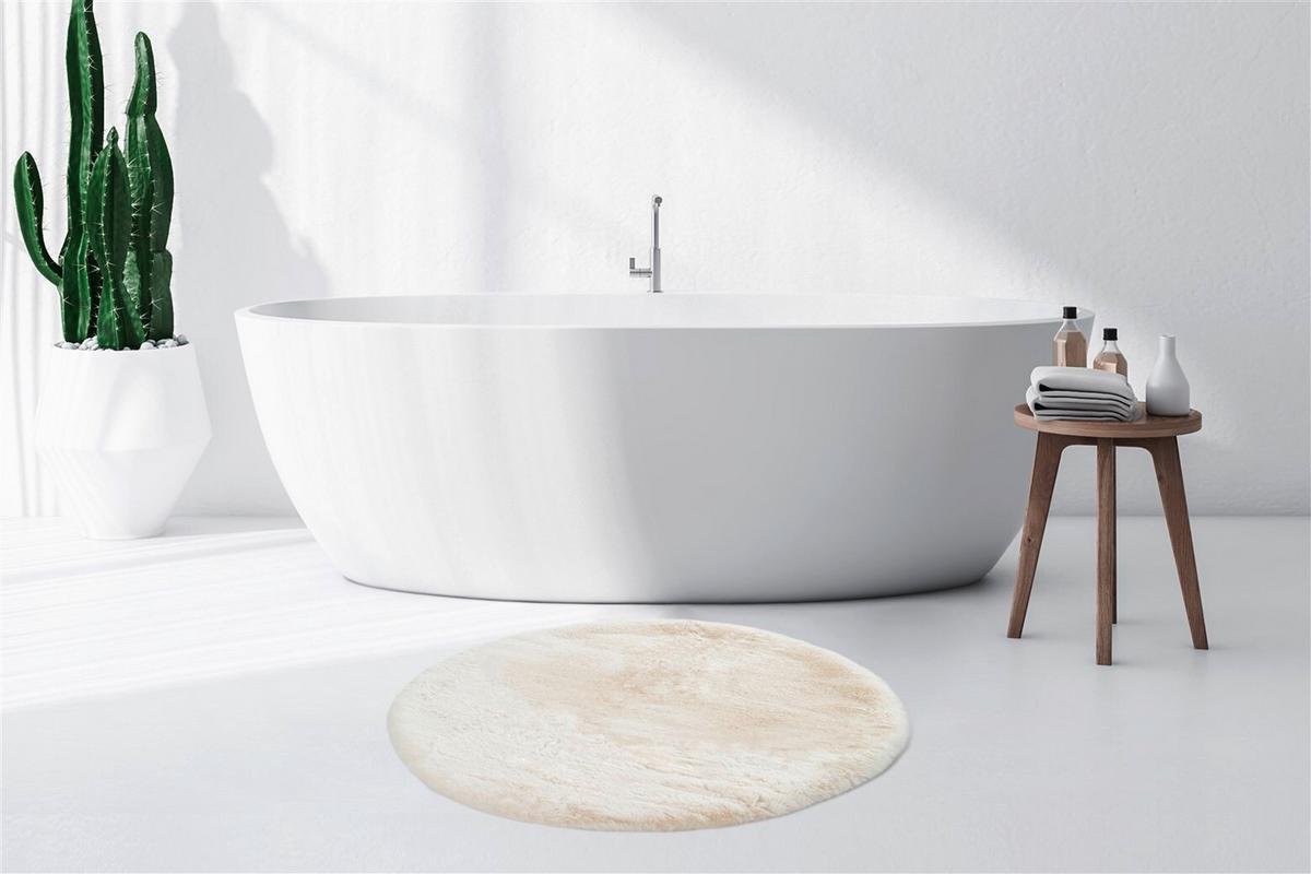 Hochflorteppich Rabbit 625 Weiß D: 100 Cm - Weiß, KONVENTIONELL (100cm)