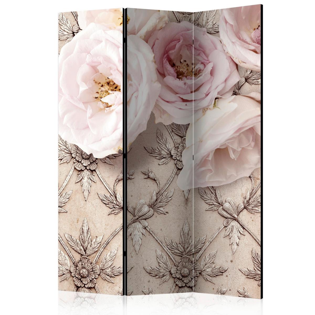 Paravent Hellrosa Beige B: 135 cm - Hellrosa/Beige, Basics, Holz/Textil (135/172/3cm) - artgeist