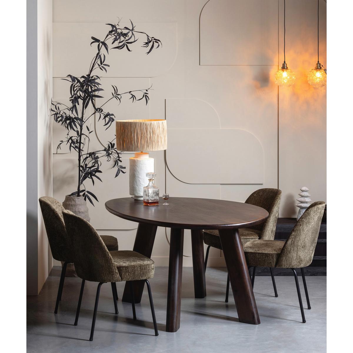 ESSTISCH Roundly Walnussfarben L: 160cm - Walnussfarben, MODERN, Holz (160/110/76cm) - Livetastic