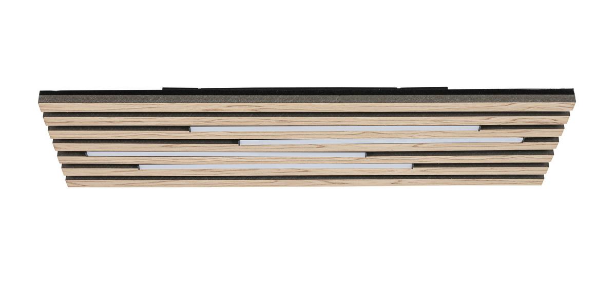 STROPNÍ LED SVÍTIDLO PANI - černá/barvy dubu, Moderní, kov/kompozitní dřevo (72/26,5/5,5cm) - Mömax