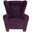 Ohrensessel Chandler - Hellbraun/Lila, MODERN, Holz/Holzwerkstoff (95/109/97cm) - Ombra