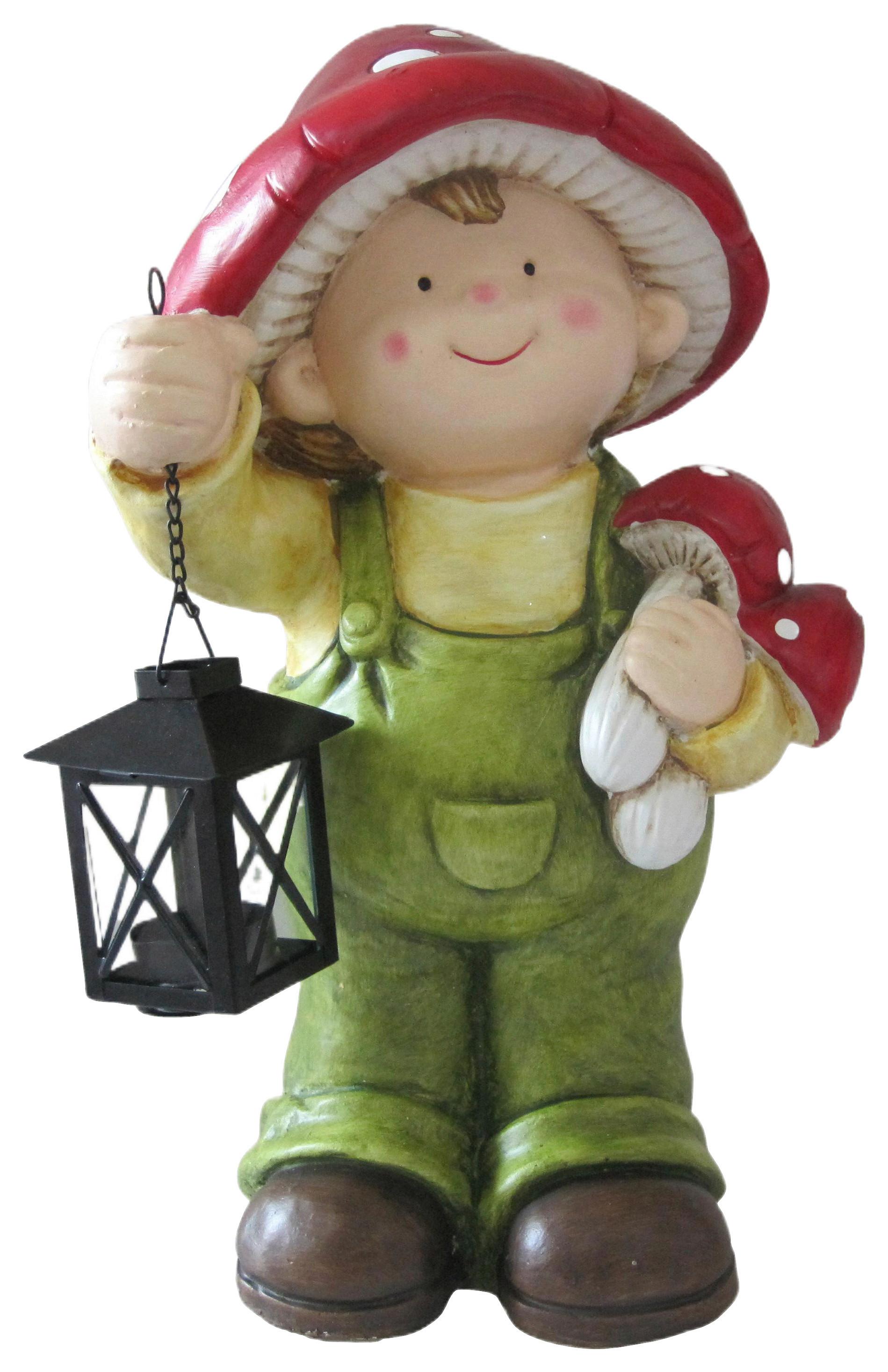 Dekofigur Kind Lucas -Paz- - Gelb/Rot, KONVENTIONELL, Kunststoff/Metall (23/15,5/40cm) - Luca Bessoni