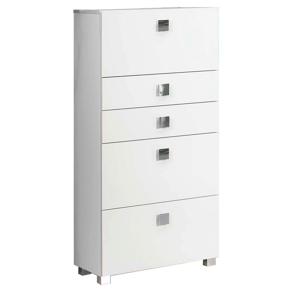 Midischrank mit Laden Quadra B: 65 cm Weiß