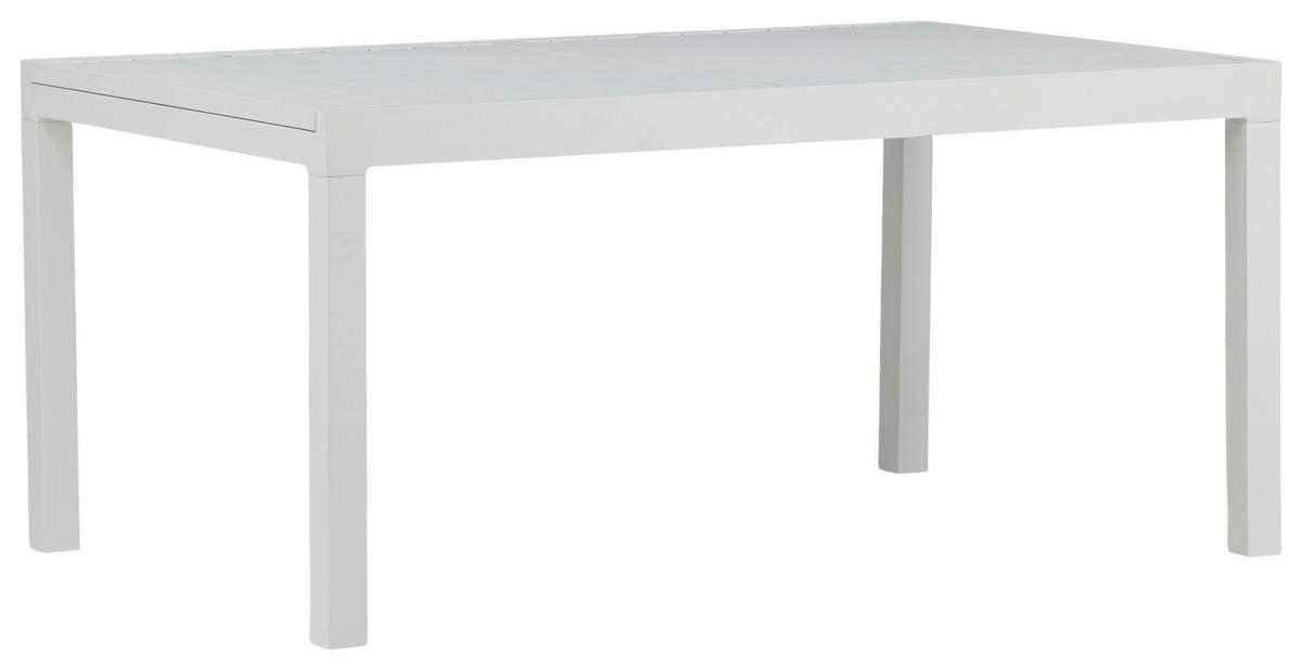Gartentisch Marbella - Weiß, KONVENTIONELL, Metall (160/100/75cm) - Gardenson