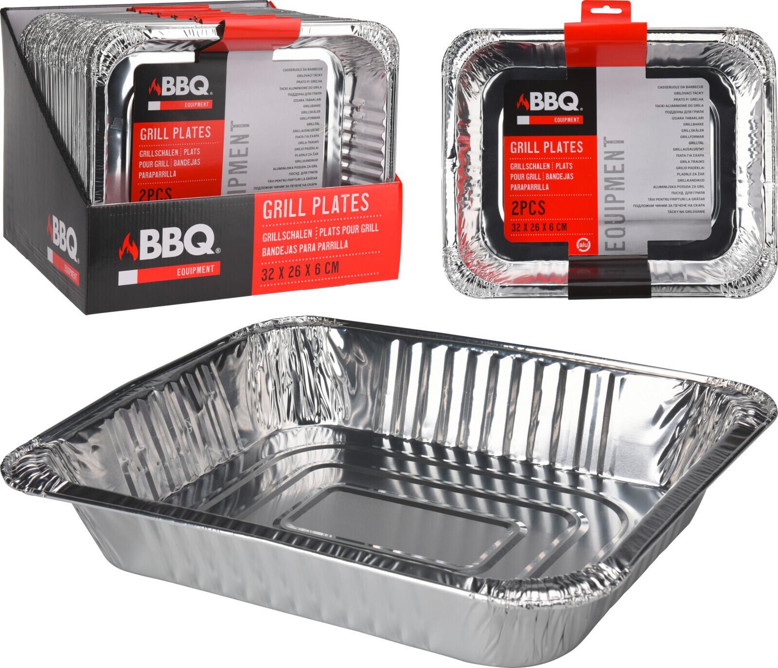 Grilltálca 2 Db-Os - Basics, fém (32/26,5/6cm)