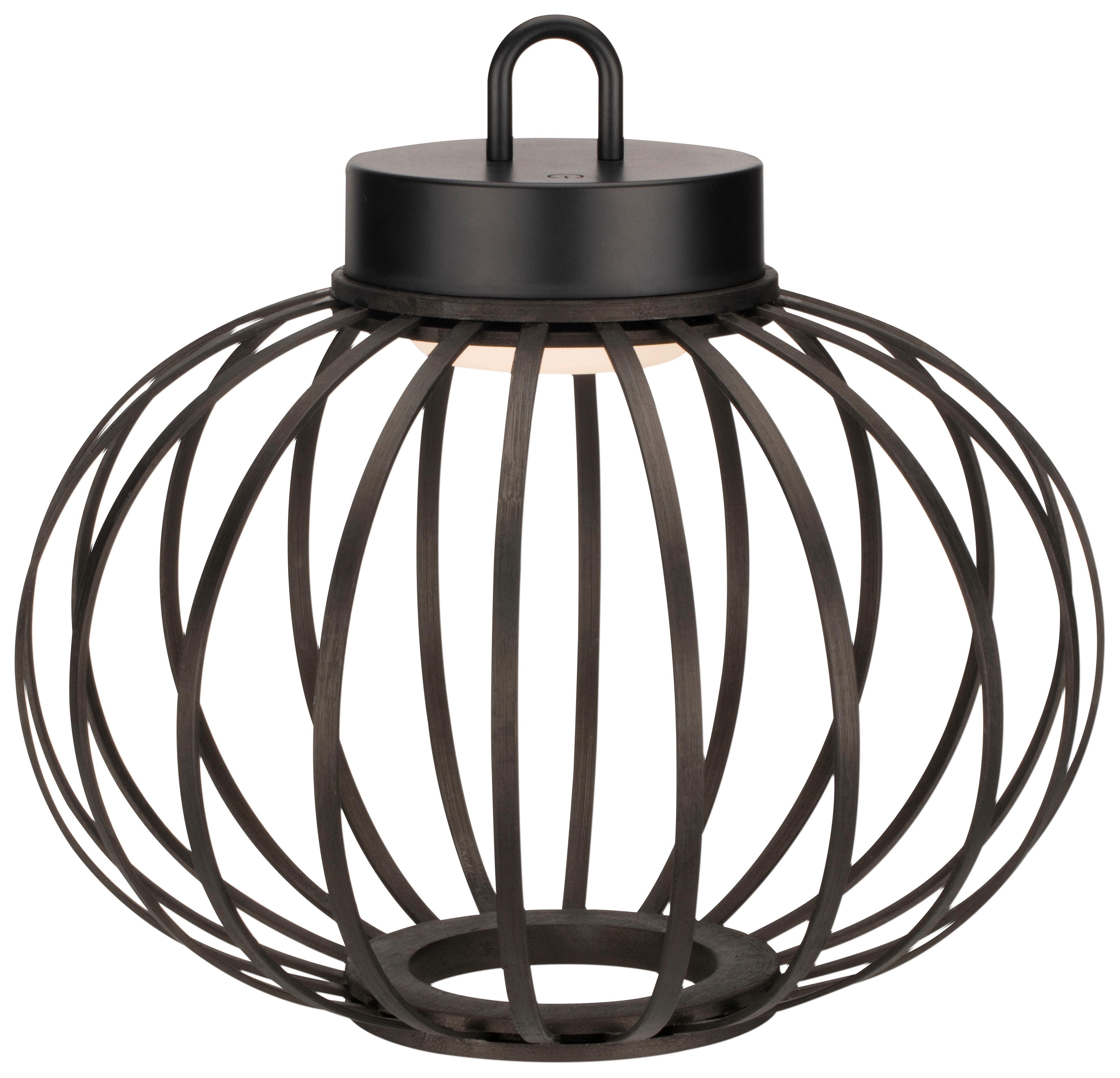 VENKOVNÍ LED SVÍTIDLO PUNO - černá, Moderní, plast/přírodní materiály (25/21,5cm) - Modern Living