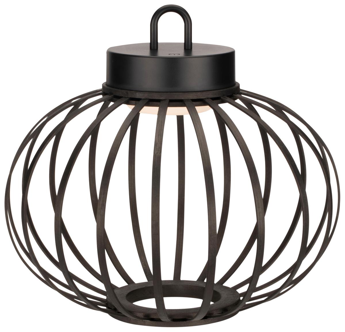 VENKOVNÍ LED SVÍTIDLO PUNO - černá, Moderní, plast/přírodní materiály (25/21,5cm) - Modern Living