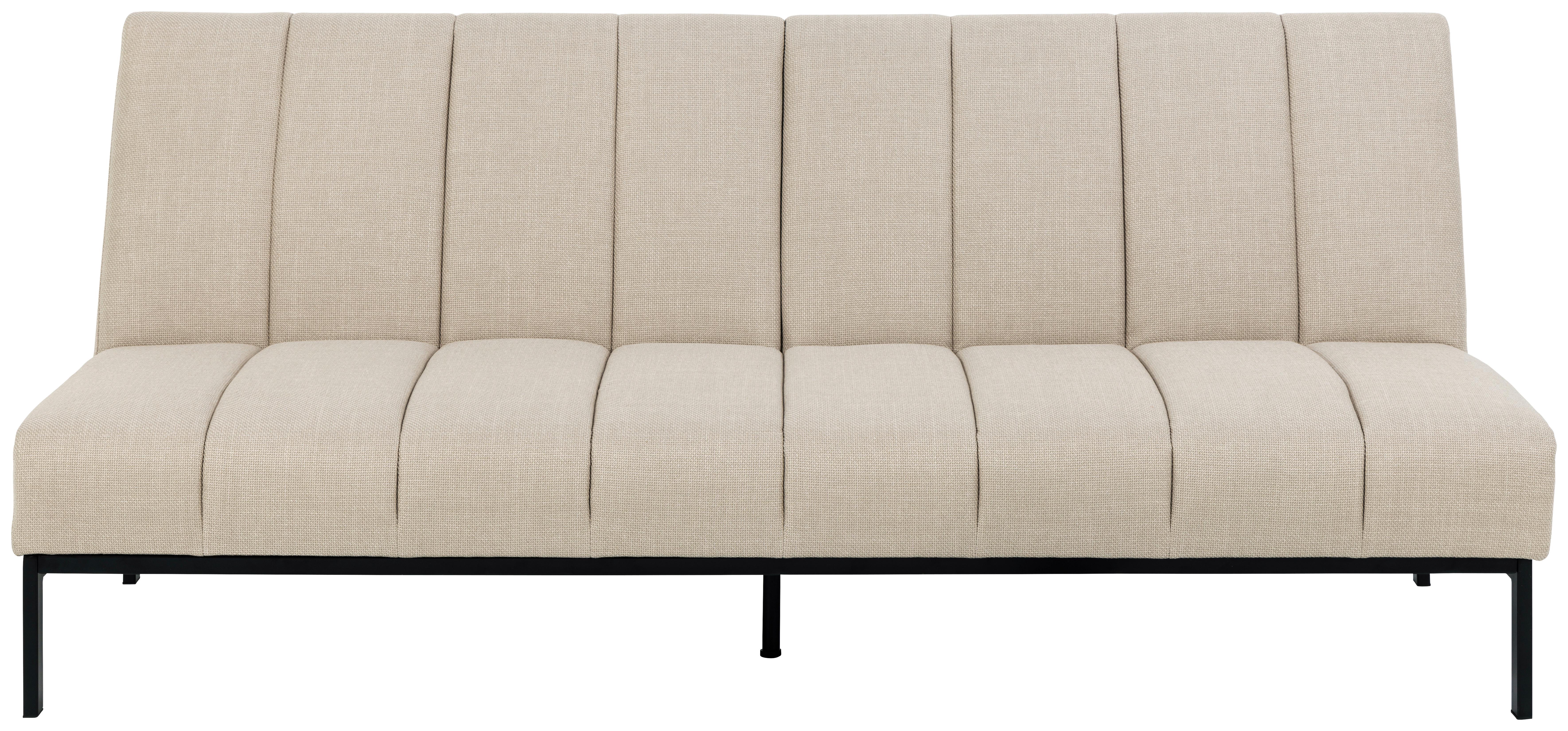 2-Sitzer-Sofa Mit Schlaffunktion Caix Beige - Beige/Schwarz, KONVENTIONELL, Textil (198/87/95cm) - MID.YOU