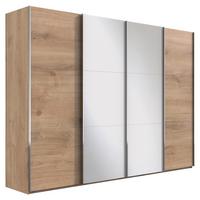 Schwebetürenschrank M. Spiegel 350cm Level 36 A, Eiche - Eichefarben, Basics, Glas/Holzwerkstoff (350/216/65cm) - MID.YOU