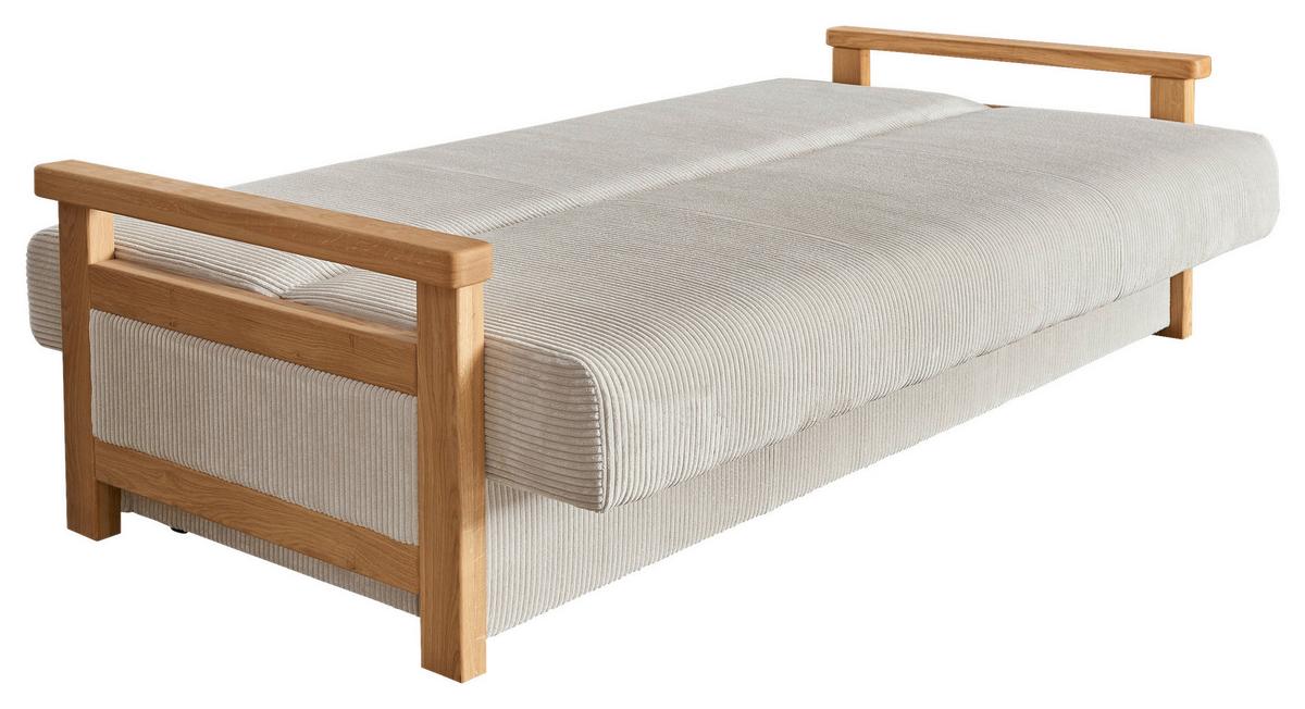 Schlafsofa Malaga Creme B: 220 cm - Creme/Naturfarben, Design, Holz/Textil (220/90/90cm) - P & B