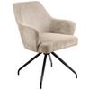 Armlehnstuhl Jeanette Beige Gepolstert - Beige/Schwarz, MODERN, Holz/Textil (57/86/65cm) - MID.YOU