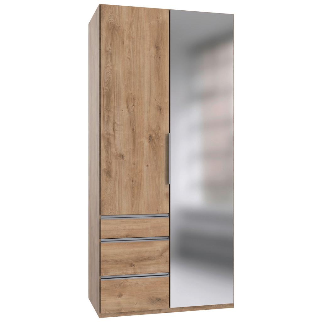 Drehtürenschrank Level 36 A Eiche Dekor/spiegel, B:100cm