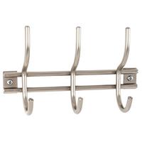 LIŠTA S HÁČIKMI EIDER 3 - farba ušľachtilej ocele, Modern, kov (22/14/8cm)