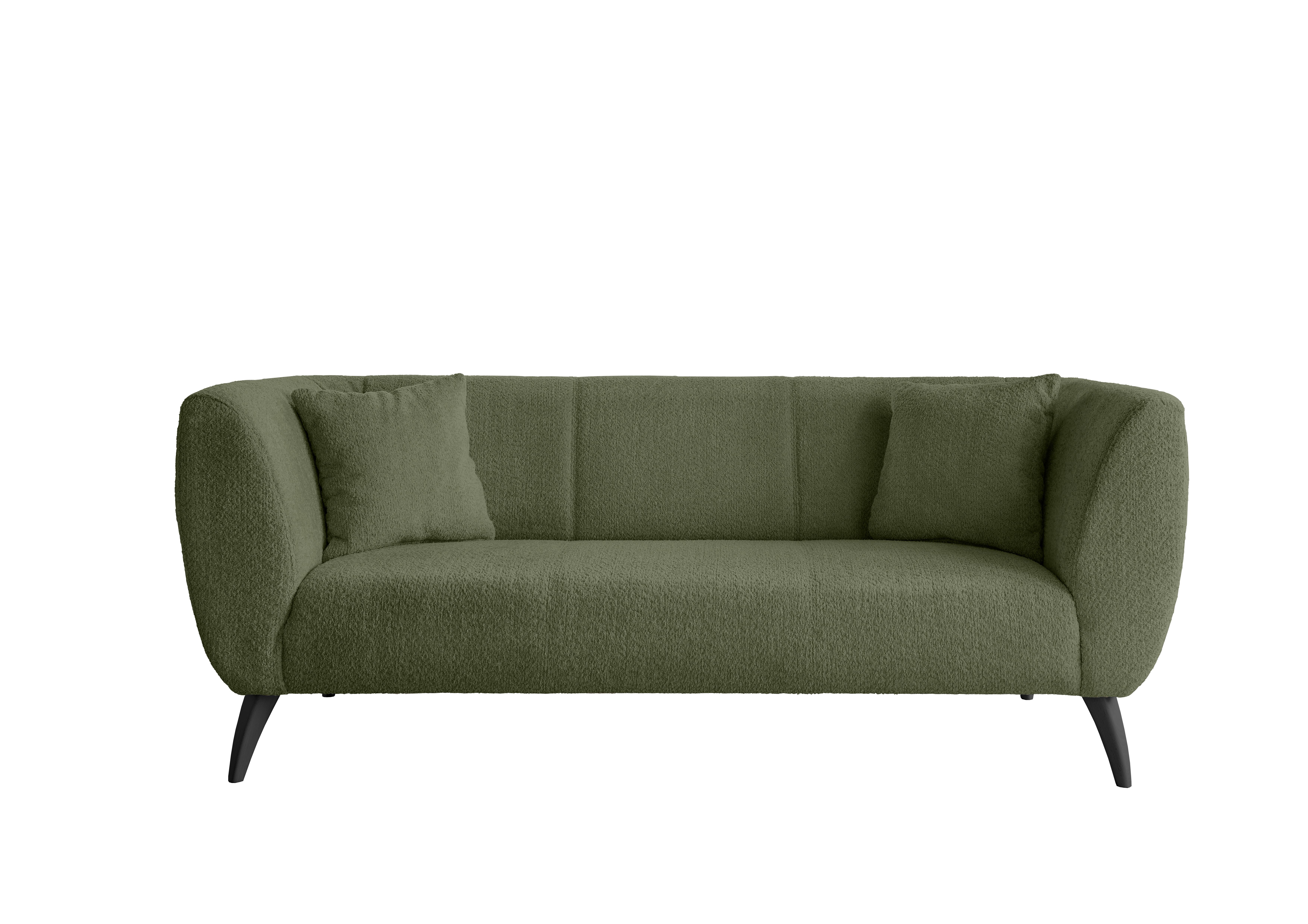 3-Sitzer-Sofa Colori Grün Rücken Echt - Schwarz/Grün, MODERN, Textil (208/83/88cm) - MID.YOU