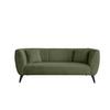 3-Sitzer-Sofa Colori Grün Rücken Echt - Schwarz/Grün, MODERN, Textil (208/83/88cm) - MID.YOU
