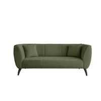 3-Sitzer-Sofa Colori Grün Rücken Echt - Schwarz/Grün, MODERN, Textil (208/83/88cm) - MID.YOU