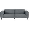 3-Sitzer-Sofa Oslo Dunkelgrau B: 218 cm - Dunkelgrau/Schwarz, Design, Textil (218/77/93cm) - MID.YOU