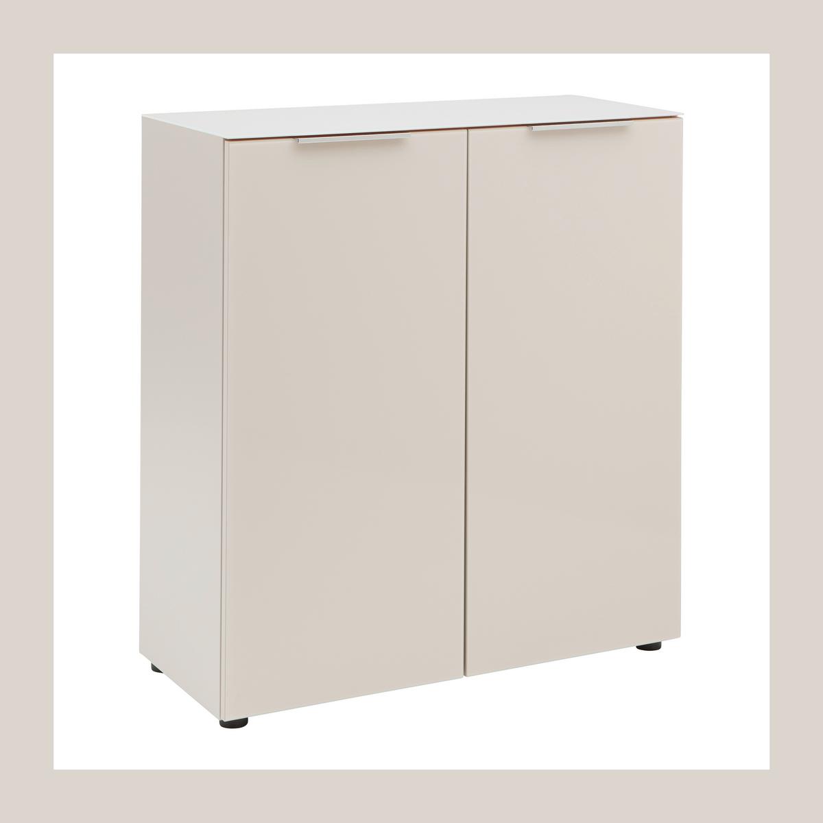 KOMODA SIENA -EXKLUSIV- - černá/kašmírová, Moderní, kov/kompozitní dřevo (90/99/40cm) - Mömax