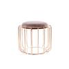 Beistelltisch/pouf 2 In 1 Comfortable Rosé/dunkelviolett - Violett/Kupferfarben, Basics, Glas/Holzwerkstoff (50/50/45cm) - Kayoom