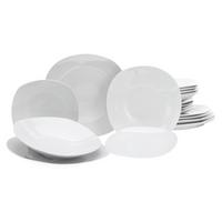 Jedálenský servis 18-dílná - biela, Basics, keramika - Creatable