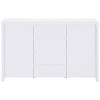 Kommode B: 143 cm Mit 2 Türen Larios, Weiß - Weiß, MODERN, Holzwerkstoff (143/91/40cm)