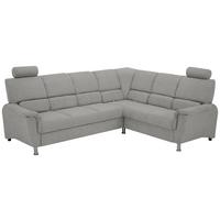Ecksofa Marsylia Grau S: 270x216 Cm - Silberfarben/Schwarz, Design, Holz/Textil (270/216cm) - Livetastic