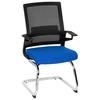 Besucherstuhl Inventor V Blau/Schwarz Bis 150kg - Chromfarben/Blau, MODERN, Kunststoff/Textil (59/95/54cm) - MID.YOU