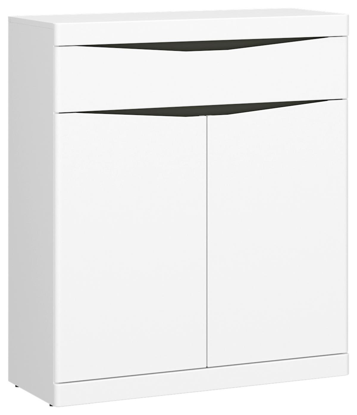 Garderobe Turino Neo 5-teilig Alpinweiss B 237 Cm - Dunkelgrau/Weiß, MODERN, Holzwerkstoff (237/196,5/40cm)