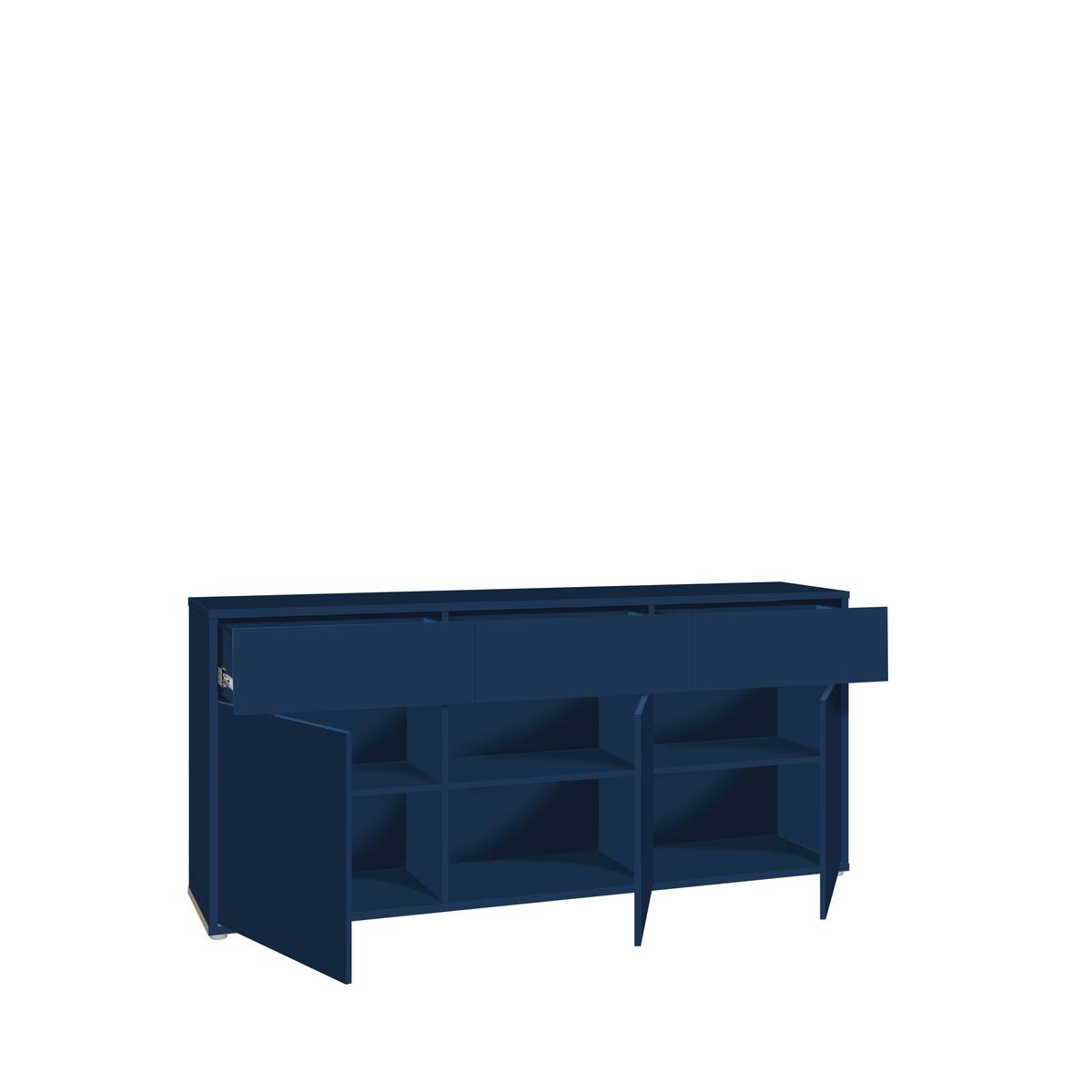 KOMODA ALICE SPRINGS - tmavomodrá, Modern, kompozitné drevo (184,2/83,1/41,5cm)