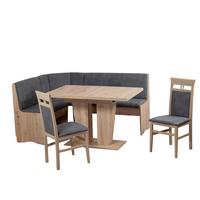 Eckbankgruppe Duisburg Veibar Titanic Grau/eiche D. B: 165cm - Eiche Artisan/Grau, KONVENTIONELL, Holz/Holzwerkstoff (165/89/125cm) - MID.YOU