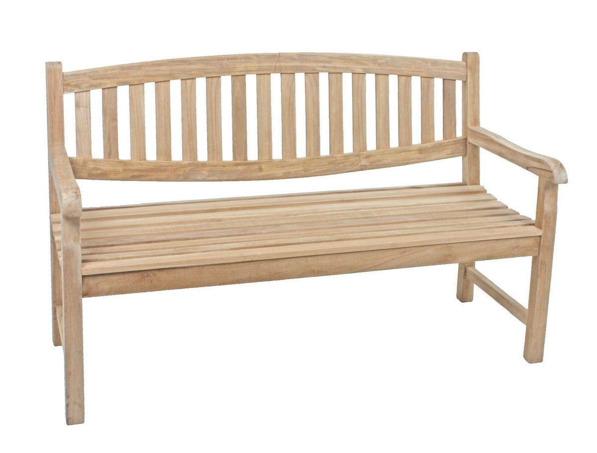Gartenbank Echtholz Teak 3-Sitzer Lombok - Naturfarben, Basics, Holz (150/93/63cm) - Gardenson