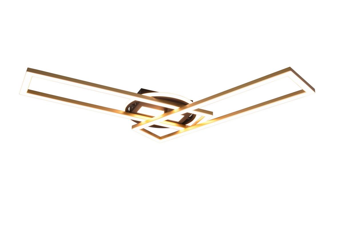 LED-Deckenleuchte R67183108 Twister - Messingfarben, Basics, Metall (90,5/24,5/8,5cm)