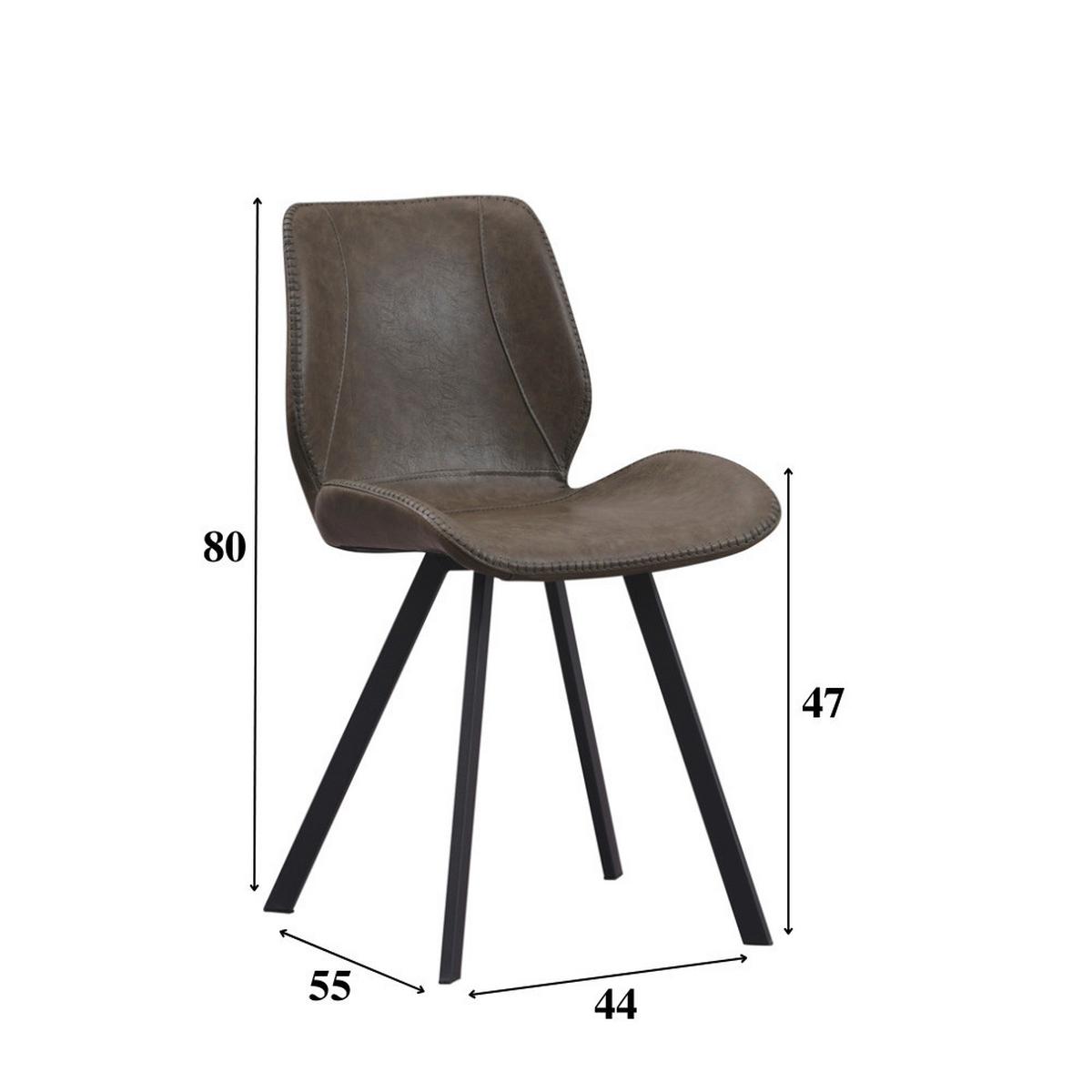 Stuhl-Set Barona - Dunkelgrün/Anthrazit, Design, Textil/Metall (44/80/55cm) - MID.YOU