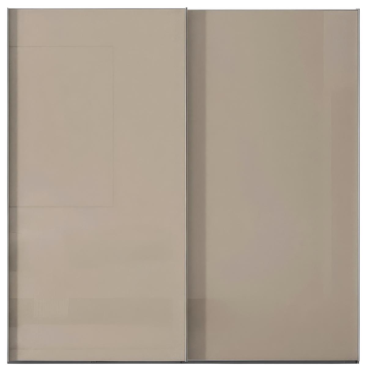 Šatníková skriňa LUMOS, šírka 200 cm - piesková/hliníková, Konventionell, kov/kompozitné drevo (200/222/68cm)