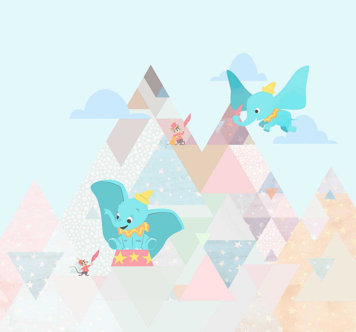 Fototapete Dumbo Flying Elephant - Multicolor, Trend, Textil (300/280cm)