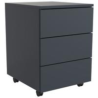 Rollcontainer Anthrazit Dalrosa 39x55x45 Cm - Anthrazit, MODERN, Holzwerkstoff/Kunststoff (39/55/45cm) - MID.YOU