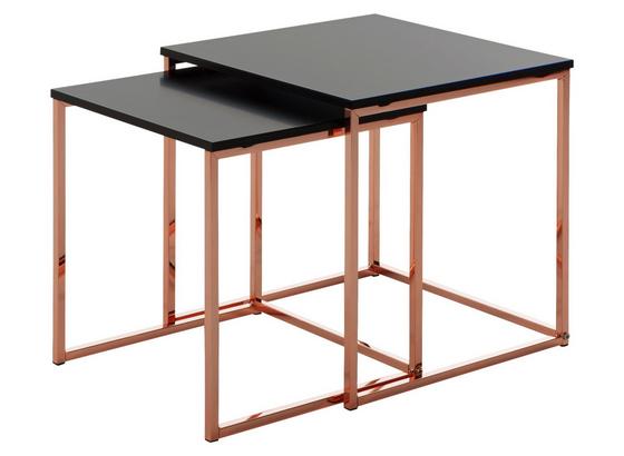 Satztisch Cala 2- teilig - Schwarz/Kupferfarben, Design, Holzwerkstoff/Metall (40/42/40cm) - Livetastic Satztisch Cala 2- teilig - Schwarz/Kupferfarben, Design, Holzwerkstoff/Metall (40/42/40cm) - Livetastic