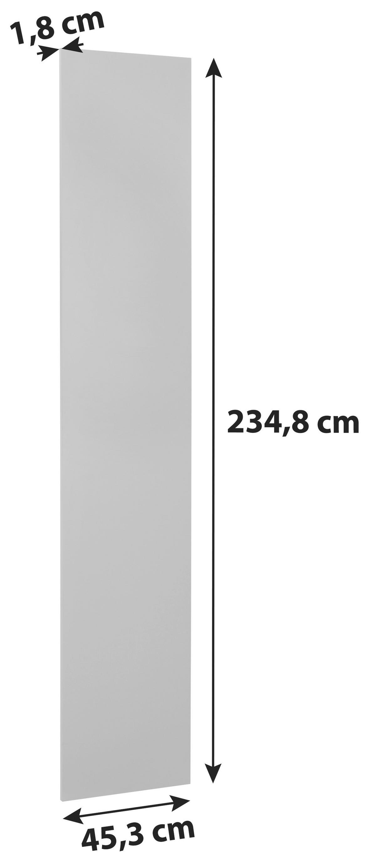 DVEŘE UNIT - světle šedá, Moderní, kompozitní dřevo (45,3/234,8/1,8cm) - Ondega