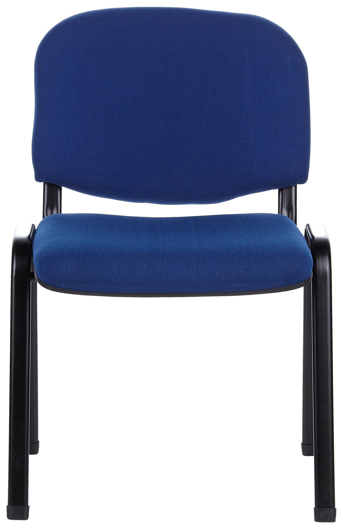 Besucherstuhl Xt 600 Sw Schwarz/Blau Bis 100 Kg - Blau/Schwarz, Basics, Textil/Metall (58/84/41cm) - MID.YOU